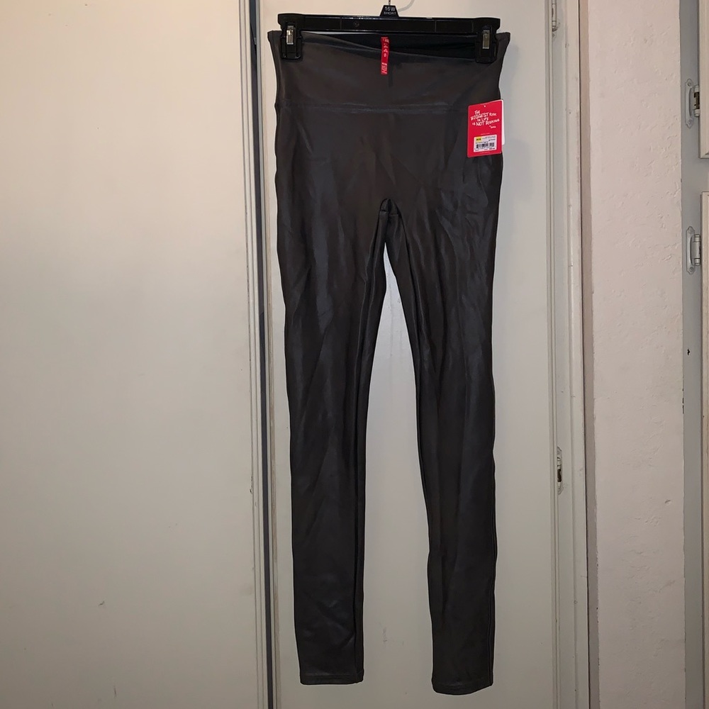 Spanx Faux Leather Moto Leggings